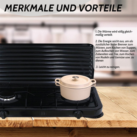 Melko Melko Gaskocher Gaskocher Campingkocher 2 flammig Gasherdplatte Camping Kochfeld, (1-St), Flamme stufenlos regulierbar durch Drehknopf  Газовая плита Melko, газовая плита, походная плита, 2 пламени, газовая плита, походная плита, (1 шт.), пламя плав