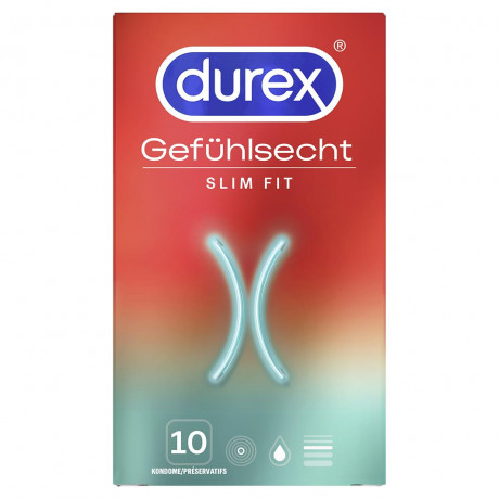 Durex Gefuhlsecht Slim Fit Kondome  Презервативы Feeling Slim Fit