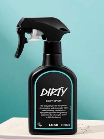 Lush Dirty Спрей для тела унисекс, мята, лаванда, сандал, освежающий аромат, стойкий боди-спрей, 200 мл