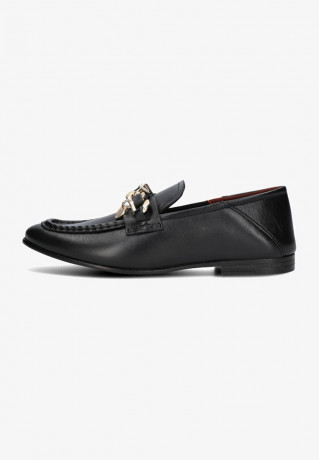 Tommy Hilfiger CHAIN LOAFER MAAT Slip-ons zwart ЛОФЕРЫ С ЦЕПЬЮ MAAT Слипоны хотя