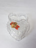 Шкатулка хрустальная винтажная в виде сердца Anna Hutte, 7 x 6,5 x 3 см, Германия, 1960-70гг.