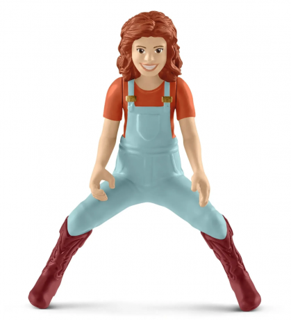 Schleich Horse Club 42518 Mia & Spotty, Фигурка Миа всадница и Спотти пони, с аксессуарами и уходом за лошадью, 5+