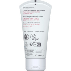 LAVERA Basis Sensitiv Reichhaltige Feuchtigkeitscreme, 50 ml, Лавера Крем для лица питательный увлажняющий, био-алоэ вера и масло ши, для сухой кожи, 50 мл