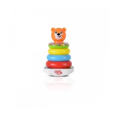 MONI Stapelturm 35785 Bar und Ringe Stapelspielzeug Stacking Tower 35785 Штанга и кольца Игрушка для штабелирования