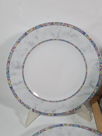 Тарелки сервировочные винтажные Eschenbach, фарфор, 9 шт., 26 см, Германия, 1960-70гг.