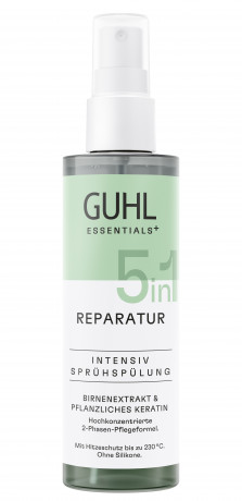Guhl 5in1 Intensiv Spruehspuelung Reparatur, 150 ml, Guhl двухфазный несмываемый спрей-кондиционер 5 в 1 для повреждённых волос с экстрактом груши и растительным кератином, 150 мл