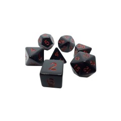 dice4friends 7-tlg. RPG Wurfelset Pearl: Black\/Red 7 шт. RPG Dice Set Жемчуг: черный/красный