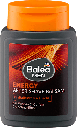 Balea MEN After Shave Balsam Energy, 100 ml, Увлажняющий бальзам после бритья Energy с охлаждающим эффектом, 100 мл