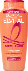 L'Oreal Paris Elvital Super Aufbau Dream Length Shampoo, 400 ml, Восстанавливающий шампунь с растительными протеинами и касторовым маслом для длинных повреждённых волос, 400 мл