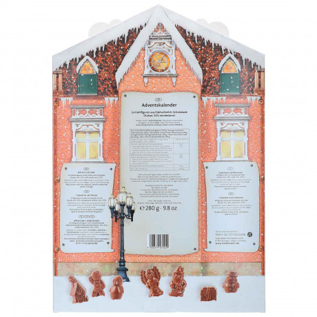 Heilemann Confiserie Adventskalender 2026 mit Dach, Шоколадный адвент-календарь 2026 Heilemann Confiserie с крышей, 24 фигурки, 280 г