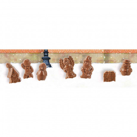 Heilemann Confiserie Adventskalender 2026 mit Dach, Шоколадный адвент-календарь 2026 Heilemann Confiserie с крышей, 24 фигурки, 280 г