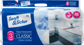Sanft&Sicher Toilettenpapier Туалетная бумага 3-lagig, 10x200 Blatt, 2000 листов