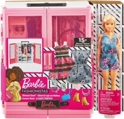 Mattel Barbie Fashionistas Kleiderschrank mit Puppe Шкаф модницы Барби с куклой