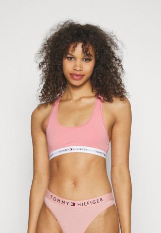 Tommy Hilfiger UNLINED BRALETTE Sports bra pink БРАЛЕТТ БЕЗ ПОДКЛАДКИ Спортивный бюстгальтер розовый