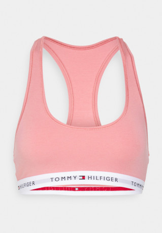 Tommy Hilfiger UNLINED BRALETTE Sports bra pink БРАЛЕТТ БЕЗ ПОДКЛАДКИ Спортивный бюстгальтер розовый