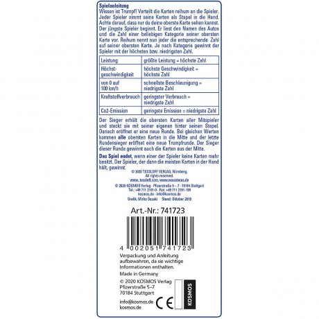 Kosmos WAS IST WAS Trumpfspiel Starke Autos ЧТО ЕСТЬ ЧТО игра Трампа Сильные машины