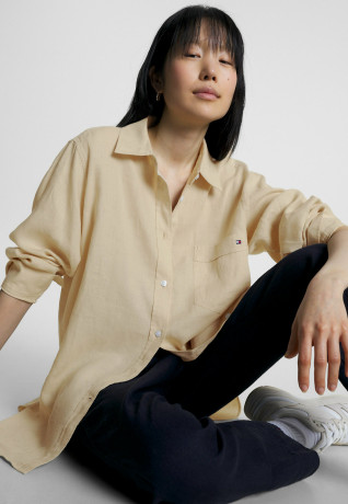 Tommy Hilfiger Button-down blouse light sandalwood Блузка на пуговицах светлое сандаловое дерево