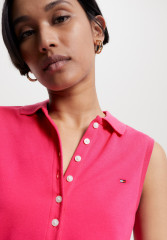 Tommy Hilfiger SLIM COLLAR DETAIL NS Polo shirt bright cerise pink SLIM COLLAR DETAIL NS Рубашка поло ярко-вишнево-розовый