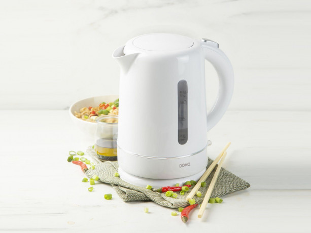 Domo Wasserkocher, 1.7 l, 2200 W, ohne Kabel elektrischer Teekocher Heisswasserbereiter schnell  leise, Uberhitzungs-  Trockengehschutz, rutschfeste Fusse sicher im Gebrauch  Чайник Domo, 1,7 л, 2200 Вт, без кабеля, электрочайник, чайник для горячей воды,