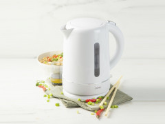 Domo Wasserkocher, 1.7 l, 2200 W, ohne Kabel elektrischer Teekocher Heisswasserbereiter schnell leise, Uberhitzungs- Trockengehschutz, rutschfeste Fusse sicher im Gebrauch Чайник Domo, 1,7 л, 2200 Вт, без кабеля, электрочайник, чайник для горячей воды,