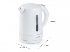 Domo Wasserkocher, 1.7 l, 2200 W, ohne Kabel elektrischer Teekocher Heisswasserbereiter schnell leise, Uberhitzungs- Trockengehschutz, rutschfeste Fusse sicher im Gebrauch Чайник Domo, 1,7 л, 2200 Вт, без кабеля, электрочайник, чайник для горячей воды,