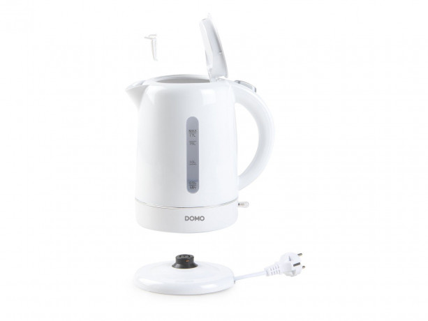 Domo Wasserkocher, 1.7 l, 2200 W, ohne Kabel elektrischer Teekocher Heisswasserbereiter schnell  leise, Uberhitzungs-  Trockengehschutz, rutschfeste Fusse sicher im Gebrauch  Чайник Domo, 1,7 л, 2200 Вт, без кабеля, электрочайник, чайник для горячей воды,