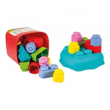 Clementoni Softbausteine im Eimer 20 Stuck Мягкие строительные блоки в ведре по 20 шт.