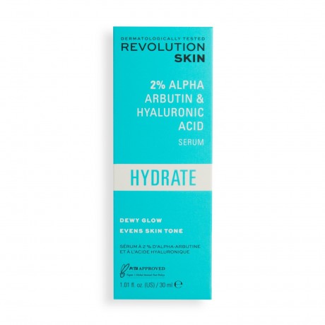 Revolution Skincare Hydrating 2% Alpha Arbutin & Hyaluronic Acid Serum Увлажняющая сыворотка с 2% альфа-арбутином и гиалуроновой кислотой