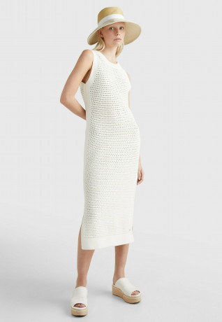 Tommy Hilfiger BLEND TANK MIDI Day dress ecru BLEND TANK МИДИ Повседневное платье экрю