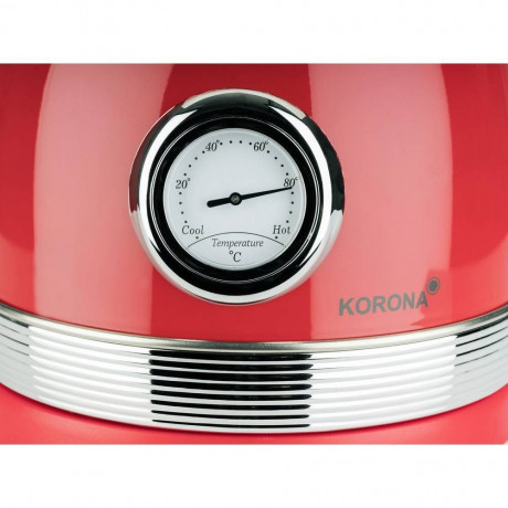 KORONA KORONA Wasserkocher Retro Wasserkocher 20667 Rot, 2200 W, Pfeifkessel Style, Vintage Optik, 1,8 l, herausnehmbarer Kalkfilter  Чайник KORONA чайник ретро чайник 20667 красный, 2200 Вт, стиль чайника со свистком, винтажный вид, 1,8 л, съемный фильтр