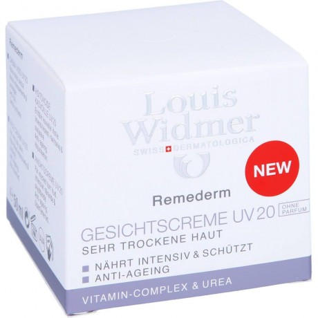 Louis Widmer Remederm Gesichtscreme UV 20 unparfumiert  Ремедерм крем для лица UV 20 без запаха