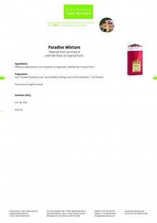 Krauterhaus Sanct Bernhardt Fruit tea paradise mixture, 250 г