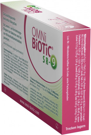 OMNI BIOTIC SR-9 7st, Комплекс бактерий Омни Биотик при стрессах, расстройствах и тревоге: 9 штаммов + Витамины группы В, 7 саше