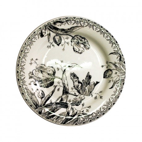 Gien Fayencerie Gien 'Tulipes Noires' Brotteller 16,5 cm Gien "Tulipes Noires" Хлебная тарелка 16,5 см