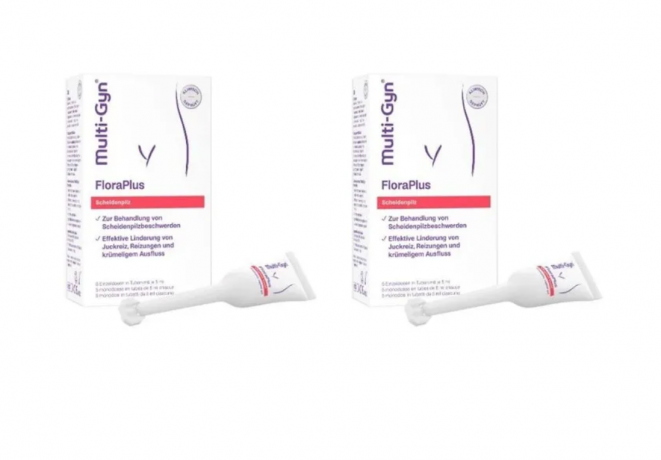 Multi-Gyn FloraPlus 5x5ml 2 stk Вагинальный гель для интимной гигиены, с аппликатором, средство при молочнице, устраняет зуд и раздражение, Германия, 5шт х 5 мл х 2 упаковки