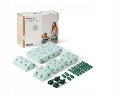 MODU Explorer Set 20st Мягкий конструктор 20 деталей, 15 моделей, безопасная развивающая игрушка для детей 0 6 лет из EPP, океанская мята/лесная зелень