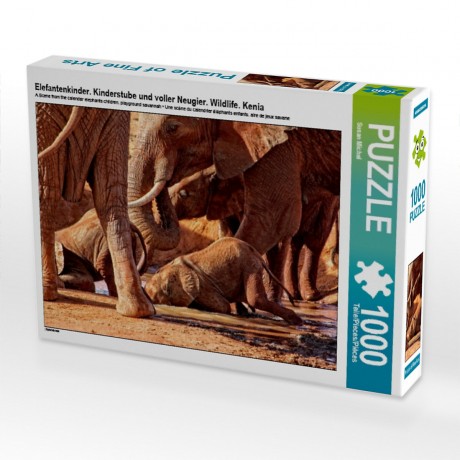 CALVENDO Puzzle CALVENDO Puzzle Elefantenkinder. Kinderstube und voller Neugier. Wildlife. Kenia Пазл CALVENDO Пазл слон детский. Питомник и полный любопытства. Дикая природа. Кения
