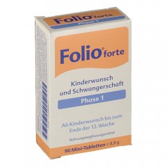 Folio 1 Basic Filmtabletten 90st, Фолиевая кислота Folio Basic 1, 90 таблеток, витамины для женщин при планировании и беременности, с йодом и витаминами B12 и D3