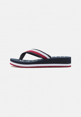 Tommy Hilfiger ESSENTIAL CORP MID  T-bar sandals dark blue ESSENTIAL CORP MID Сандалии с Т-образной перемычкой темно-синий