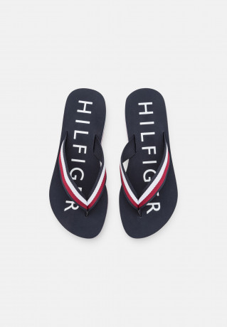 Tommy Hilfiger ESSENTIAL CORP MID  T-bar sandals dark blue ESSENTIAL CORP MID Сандалии с Т-образной перемычкой темно-синий