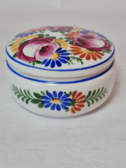 Шкатулка винтажная Z.S.&amp; CO Bavaria с ярким цветочным рисунком, 9 x 4,5 см, Германия, 1960-70гг.