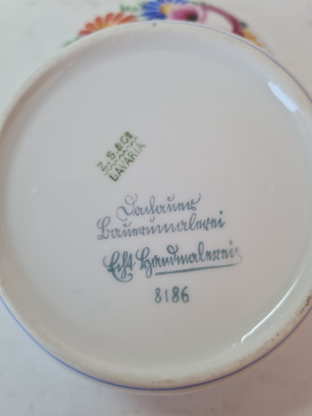 Шкатулка винтажная Z.S.& CO Bavaria с ярким цветочным рисунком, 9 x 4,5 см, Германия, 1960-70гг.