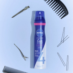 NIVEA Pflege &amp; Halt Haarspray regenerierend, 250 ml, Нивеа Лак для волос восстанавливающий, пантенол и витамин B3, до 24ч фиксация, 250 мл