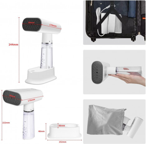 EUGAD EUGAD Dampfburste, 1000 W, Dampfglatter Steamer mit Dampfburste 150 ml  Паровая щетка EUGAD, 1000 Вт, отпариватель с паровой щеткой 150 мл