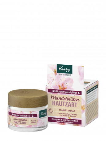 Kneipp Nachtcreme Mandelblueten Hautzart, 50 ml, Kneipp питательный ночной крем Mandelblueten Hautzart с миндальным маслом и маслом ши для сухой и чувствительной кожи, 50 мл