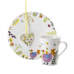 Hutschenreuther Hutschenreuther Geschenkset Huhn Pink Set 3-tlg. Подарочный набор Hutschenreuther Куриный розовый набор из 3 предм.