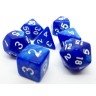 dice4friends 7-tlg. RPG Wurfelset Pearl: Blue\/White 7 шт. RPG Dice Set Жемчуг: Синий/Белый
