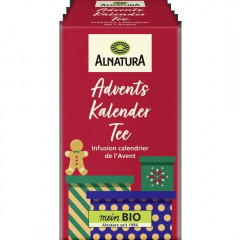 Alnatura Bio Adventskalendertee 2026, Alnatura Чайный адвент-календарь 2026 с 24 органическими чаями и смесями, 24 пакетика, 43 г