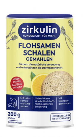 Zirkulin Flohsamen Schalen 200g, Псилиум + апельсин + семена льна + семена чиа, 200 г