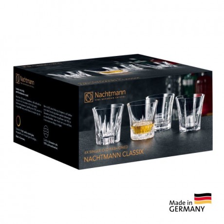 Nachtmann Classix Single Old Fashioned Glas Set, Нахтман Классикс Набор стаканов разного дизайна, 247 мл, 4 шт